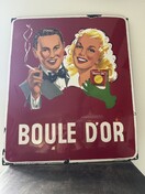 Oude emaille bord