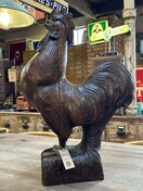 Antieke houten haan