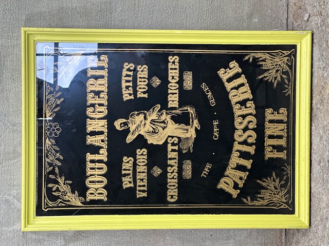 Antieke reclame glas