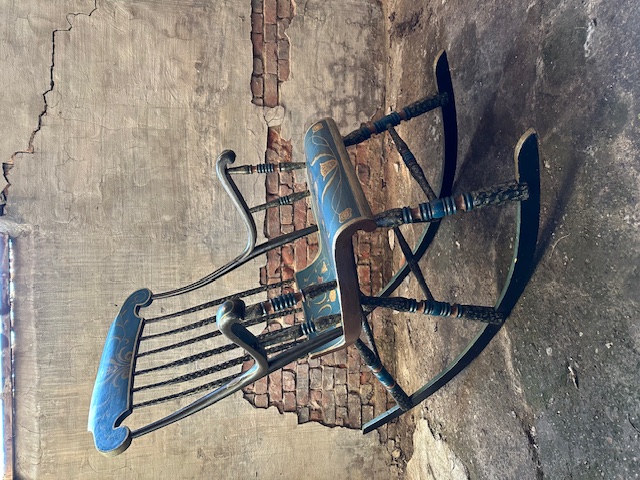 Antieke Zweedse schommelstoel
