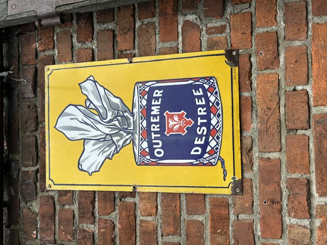 Oud emaille bord